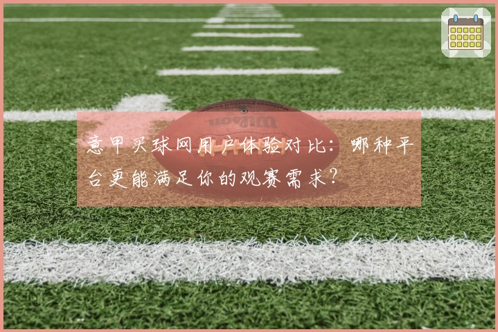 意甲买球网用户体验对比：哪种平台更能满足你的观赛需求？